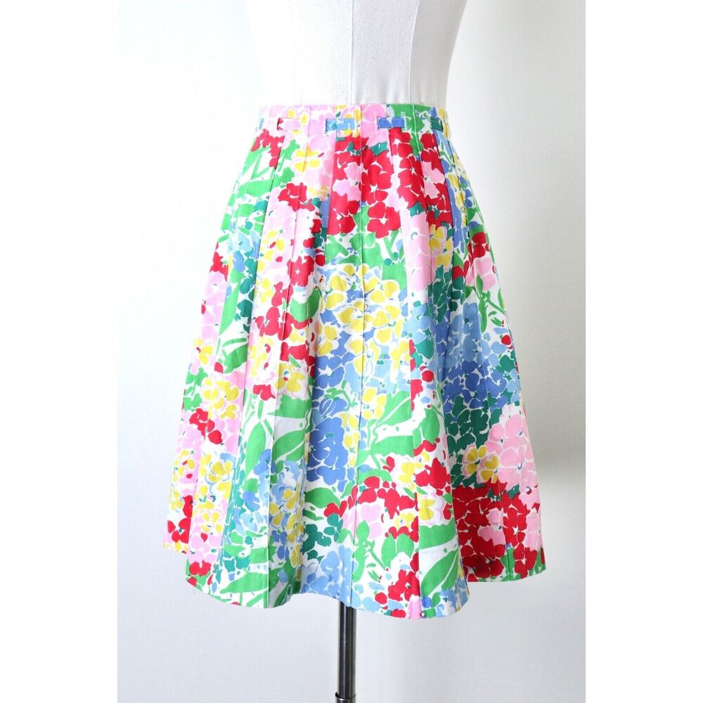 Vintage 1970s Buffy Buffington Size XXS A-Line Skirt Painterly Floral Print - Picture 7 of 10